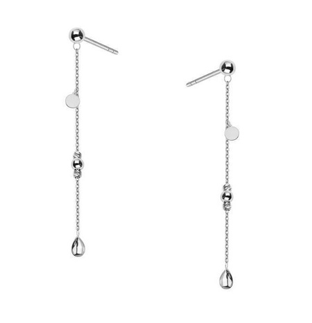 Kolczyki srebrne wiszące z zawieszkami