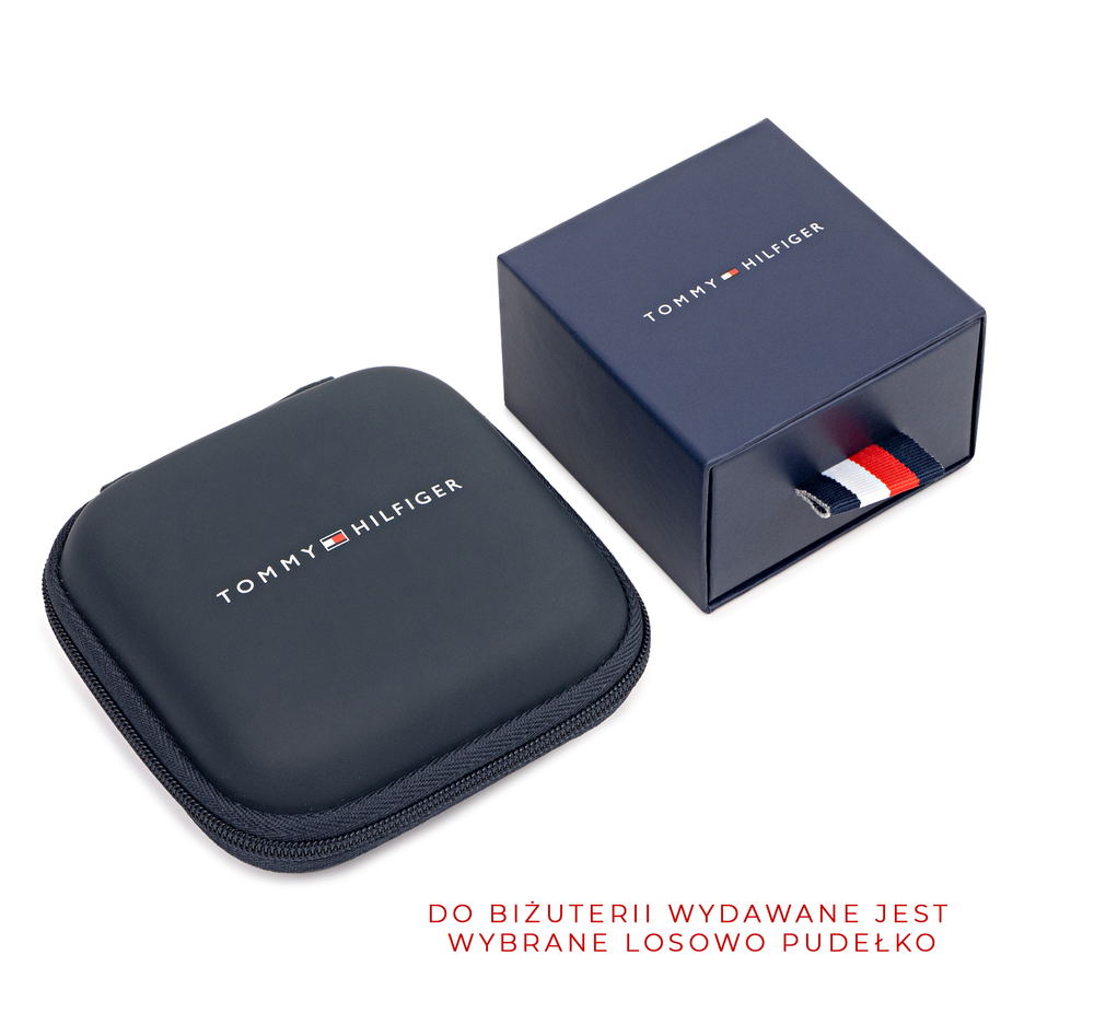 Zestaw kolczyków pozłacanych Tommy Hilfiger z cyrkoniami