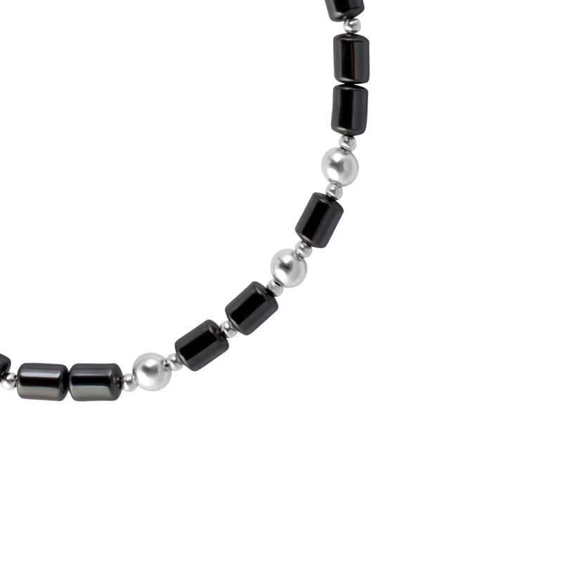 Bransoletka srebrna z hematytem 