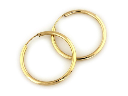 Złote kolczyki koła