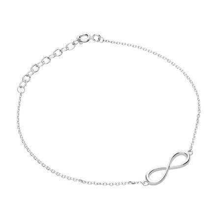 Bransoletka srebro rodowane nieskończoność