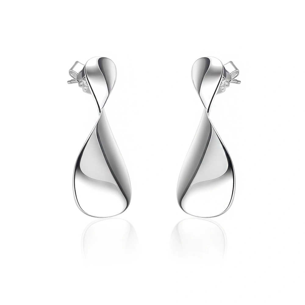 Kolczyki srebrne wiszące krople