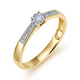Złoty pierścionek z diamentami