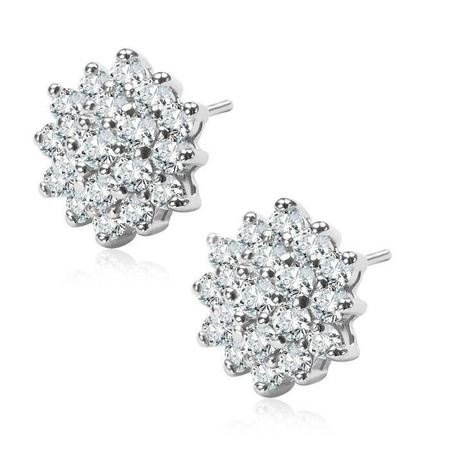 Kolczyki srebrne z cyrkoniami