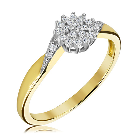 Złoty pierścionek zaręczynowy z diamentem