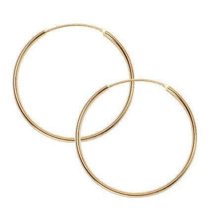 Srebrne pozłacane kolczyki koła 3,5 cm