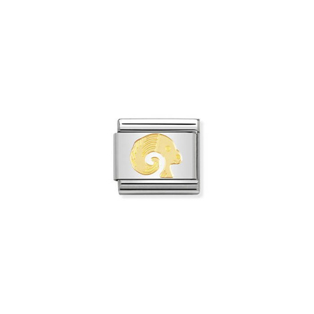  Element link do bransoletek Nomination Composable Stal + Złoto 18k Baran