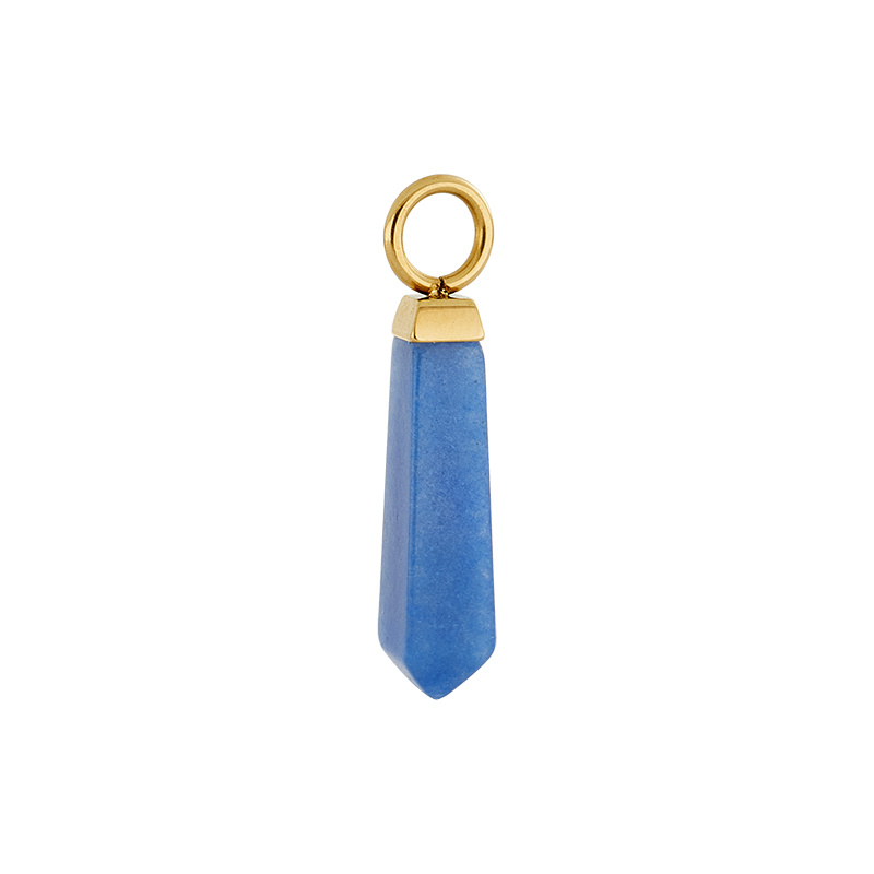 Zawieszki do kolczyków stal pozłacana lapis lazuli