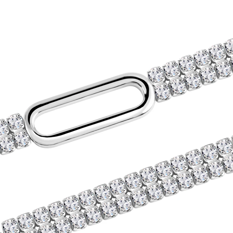 Bransoletka srebrna z cyrkoniami