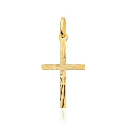 Krzyżyk złoty diamentowany
