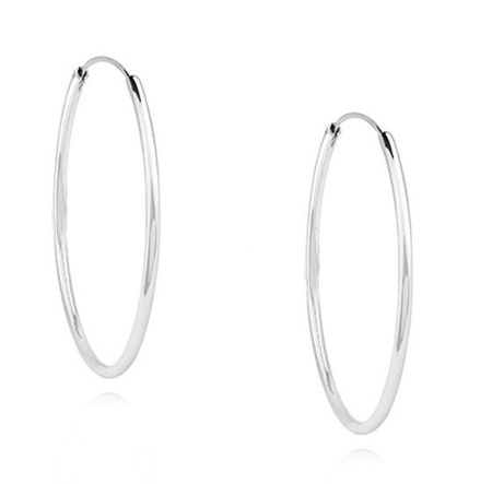 Kolczyki koła srebro rodowane 3,5cm