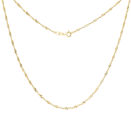 Złoty łańcuszek splot singapur złoto 585 50 cm