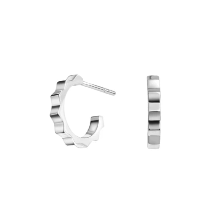 Kolczyki srebrne półkółka z kolcami