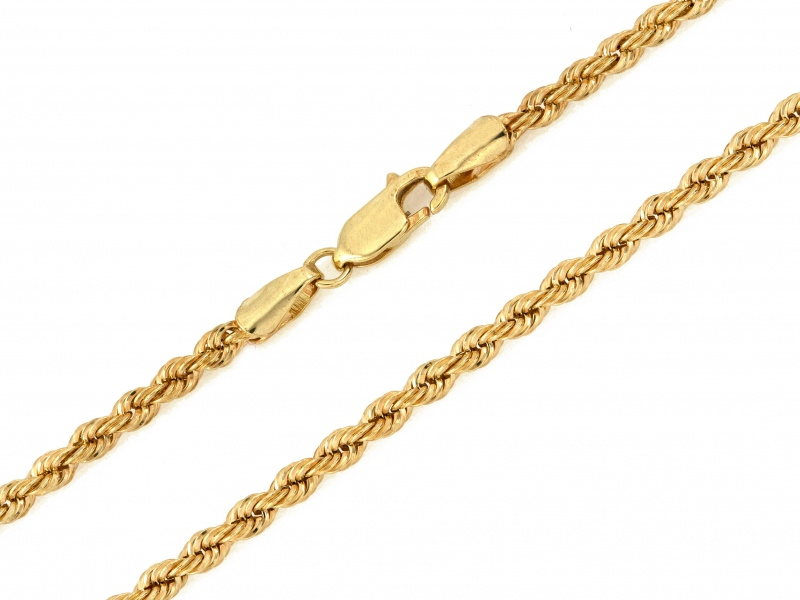 Łańcuszek złoty splot korda 45 cm