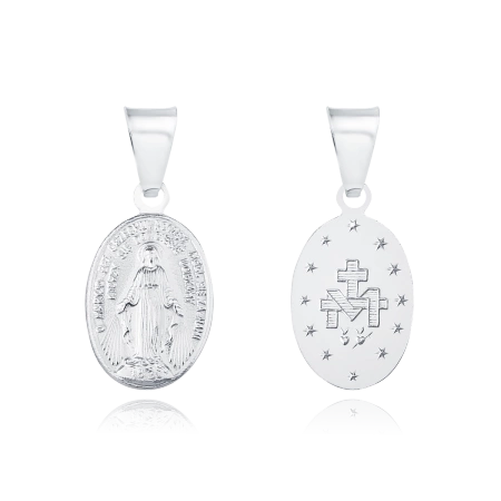 Srebrny medalik Matka Boska Cudowna