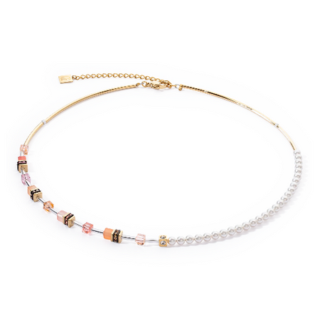 Naszyjnik GeoCUBE® Mini Fusion Pearls  Apricot Crush