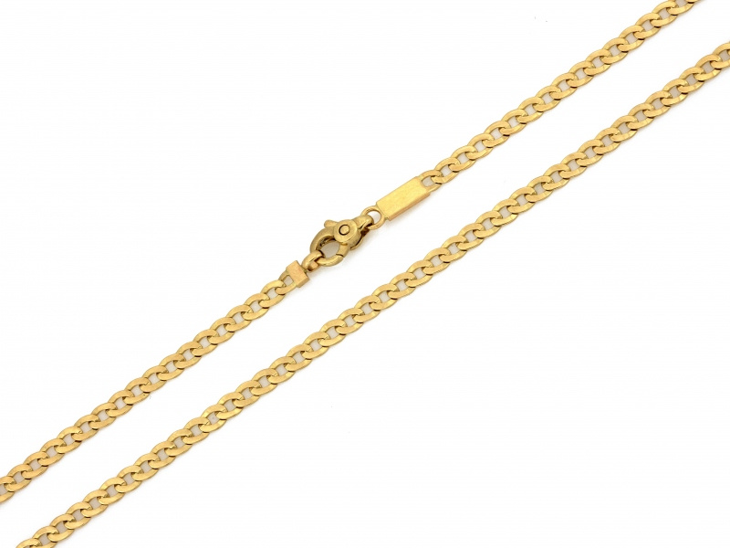 Złoty łańcuszek pancerka 50cm