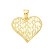 Zawieszka złota ażurowe serce