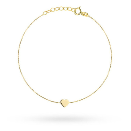 Bransoletka złota z serduszkiem