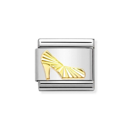 Element link do bransoletek Nomination Composable Stal + złoto 18k  złoty but