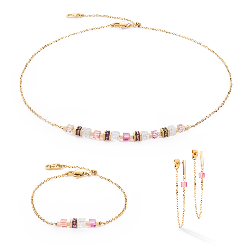 Bransoletka Coeur de Lion pozłacany Swarovski złoto-różowy