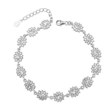 Bransoletka z cyrkoniami srebro pr.925 wieczorowa ślubna