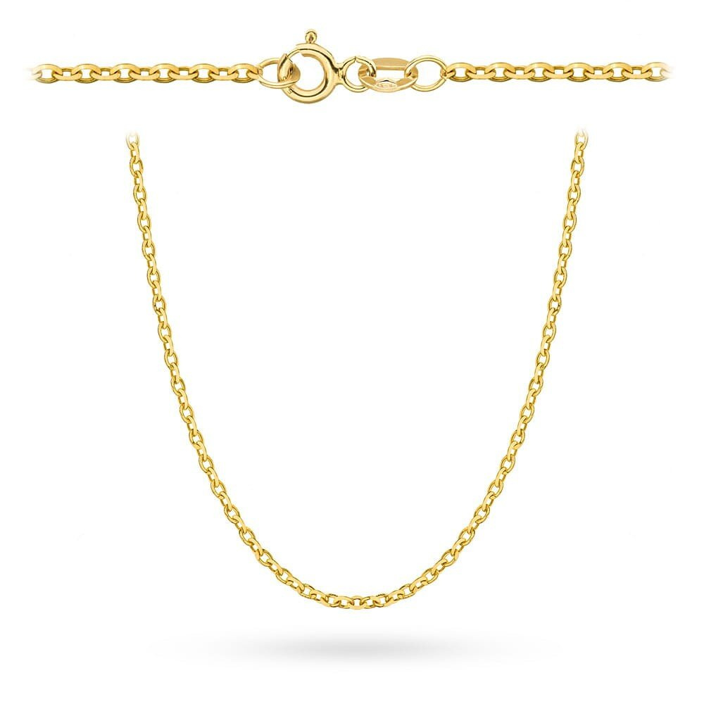 Łańcuszek złoty - splot rolo diamentowany 42 cm