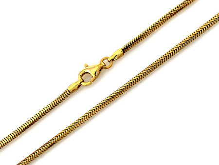 Złoty łańcuszek żmijka 50 cm