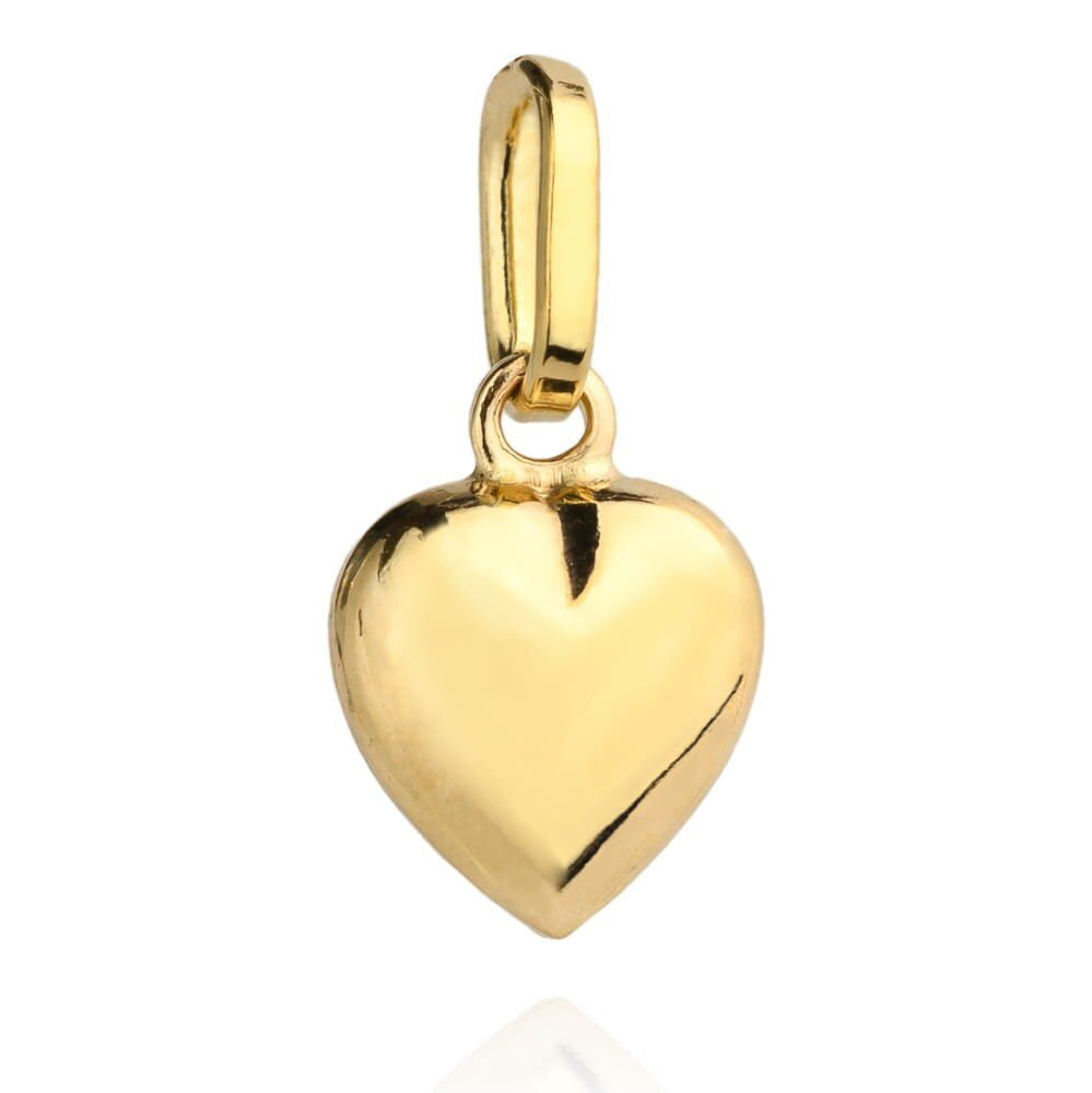 Zawieszka złota serce wypukłe