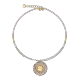 Naszyjnik Amulet Modern Future złoto-beż