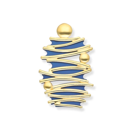 Zawieszka pozłacana z tytanem granatowym