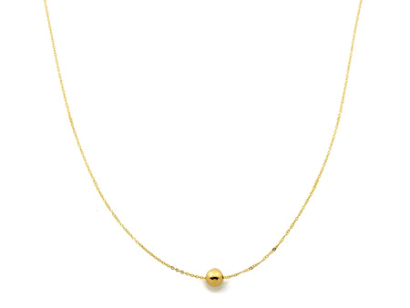 Złoty naszyjnik z kuleczką