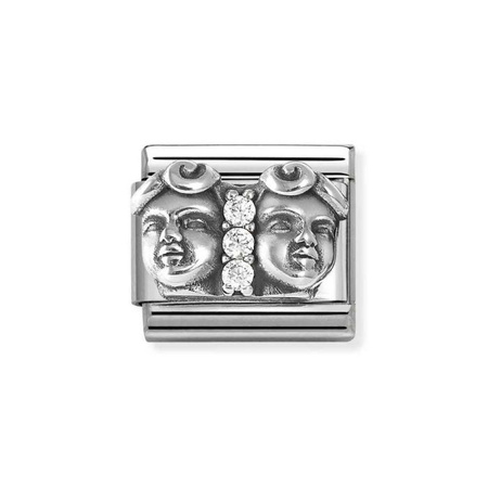 Nomination Element link do bransoletek Nomination Composable Stal + Srebro 925 znak zodiaku BLIŹNIĘTA