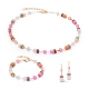 Bransoletka GeoCUBE® Iconic Precious różowo-pomarańczowa