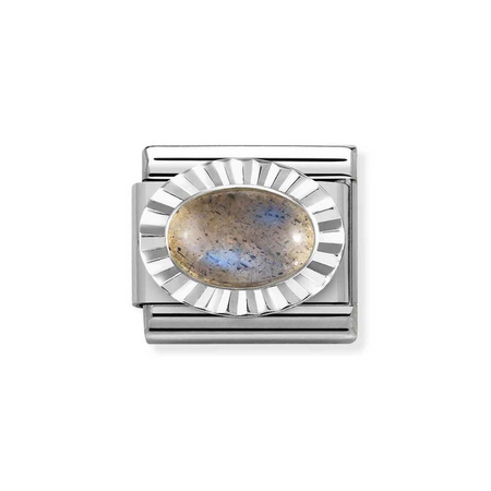 Element link do bransoletek Nomination Composable Stal + Srebro 925 labradoryt