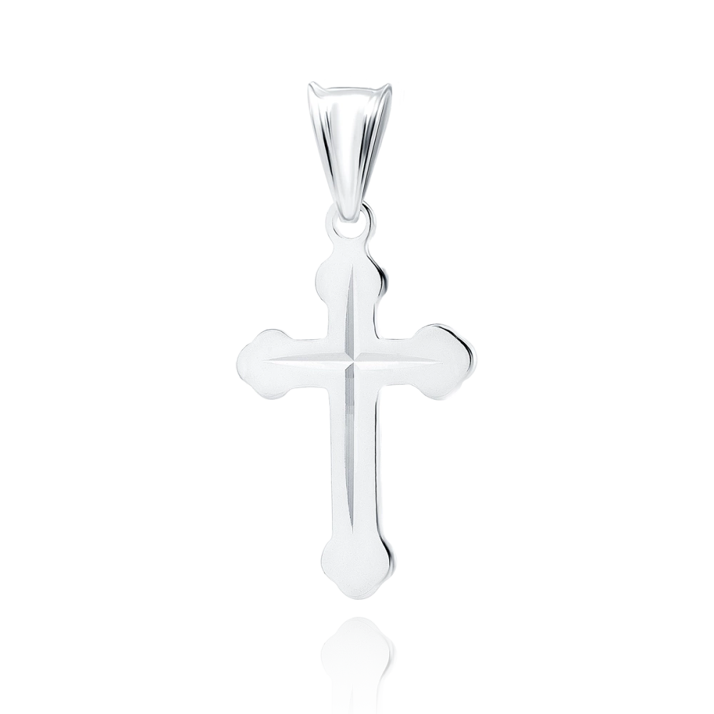 Krzyżyk srebrny diamentowany