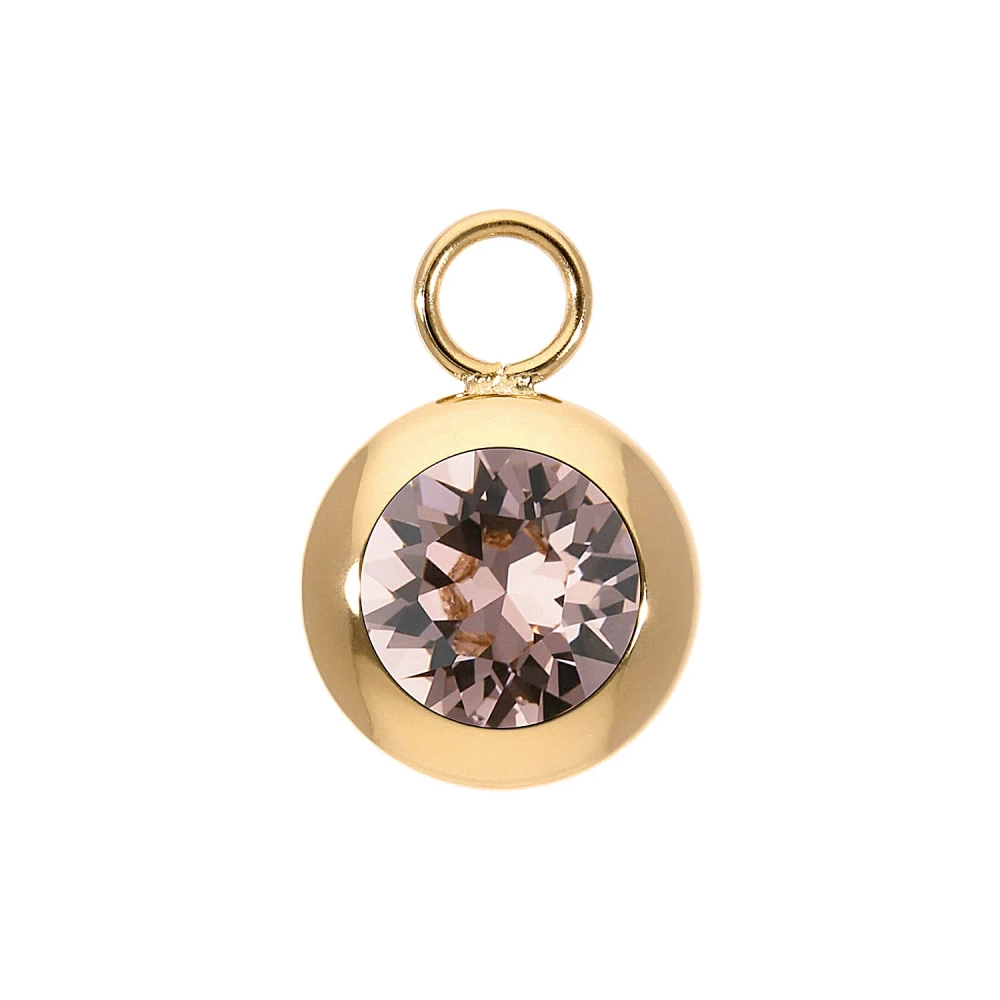 Zawieszka Qudo Tondo 13mm stal pozłacana vintage Rose