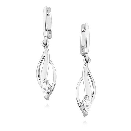 Srebrne kolczyki z cyrkoniami