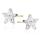 Kolczyki pozłacane cyrkonie w kształcie gwiazdek 5mm