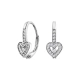Kolczyki srebrne serca z cyrkoniami