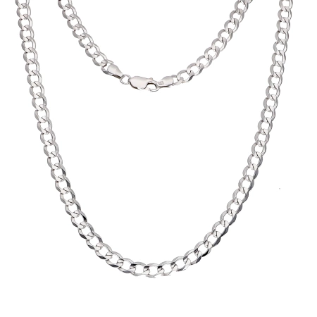 Srebrny łańcuszek pancerka concave 55cm