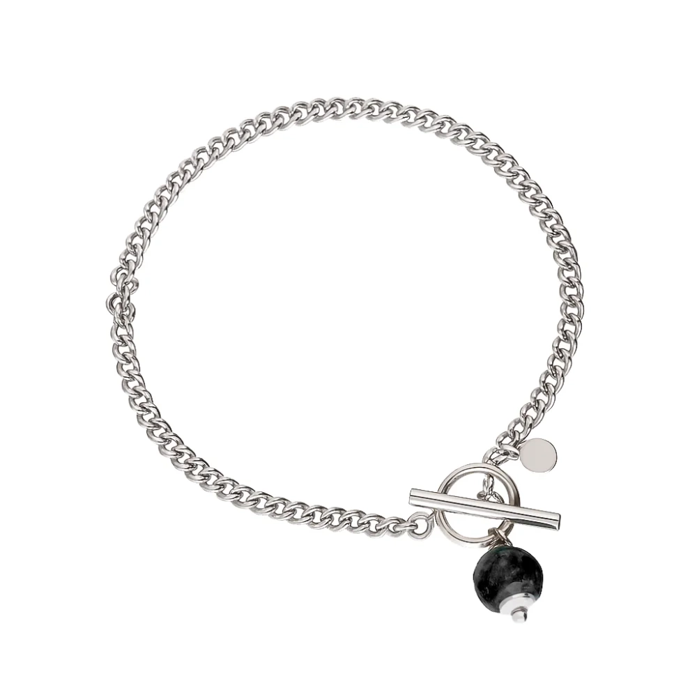 Bransoletka srebrna z Onyksem