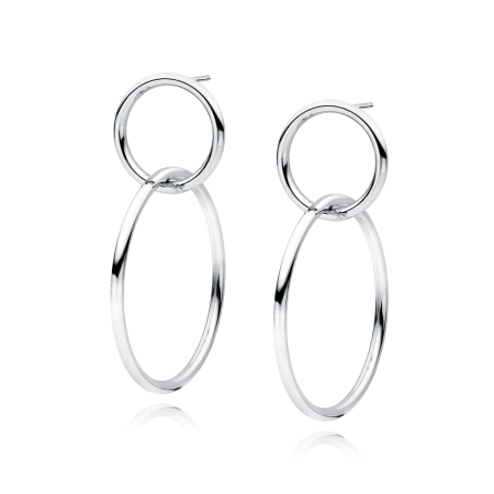 Kolczyki srebrne kółka na sztyfcie