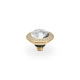 Element top wkręcany Qudo Tondo Deluxe 9mm stal pozłacana Crystal