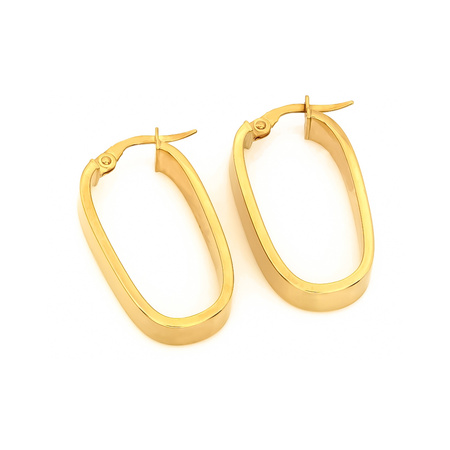 Złote kolczyki duże owalne