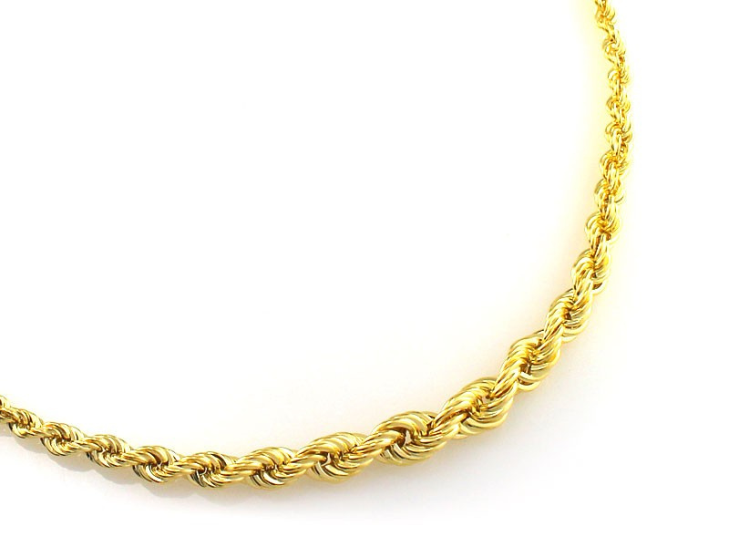 Złoty naszyjnik o splocie Korda 45 cm