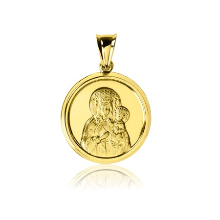 Złoty medalik Matka Boska