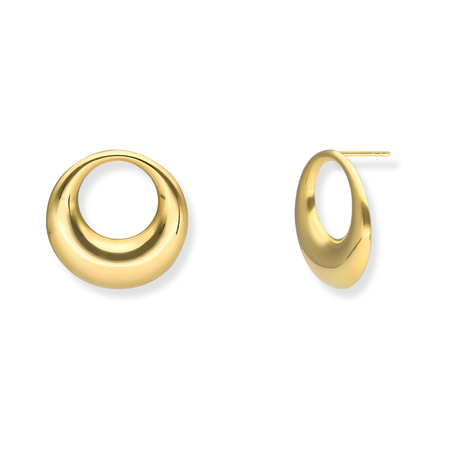 Kolczyki pozłacane duże koła sztyfty