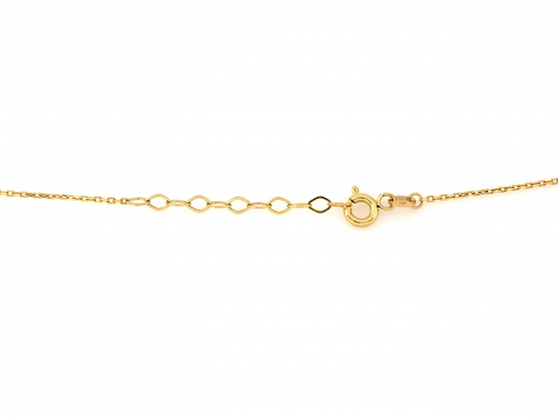 Złoty naszyjnik z diamentowaną kulką