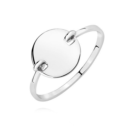 Srebrny pierścionek celebrytka kółeczko